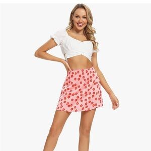 ❌SOLD❌SHEIN mini skirt| Satin floral